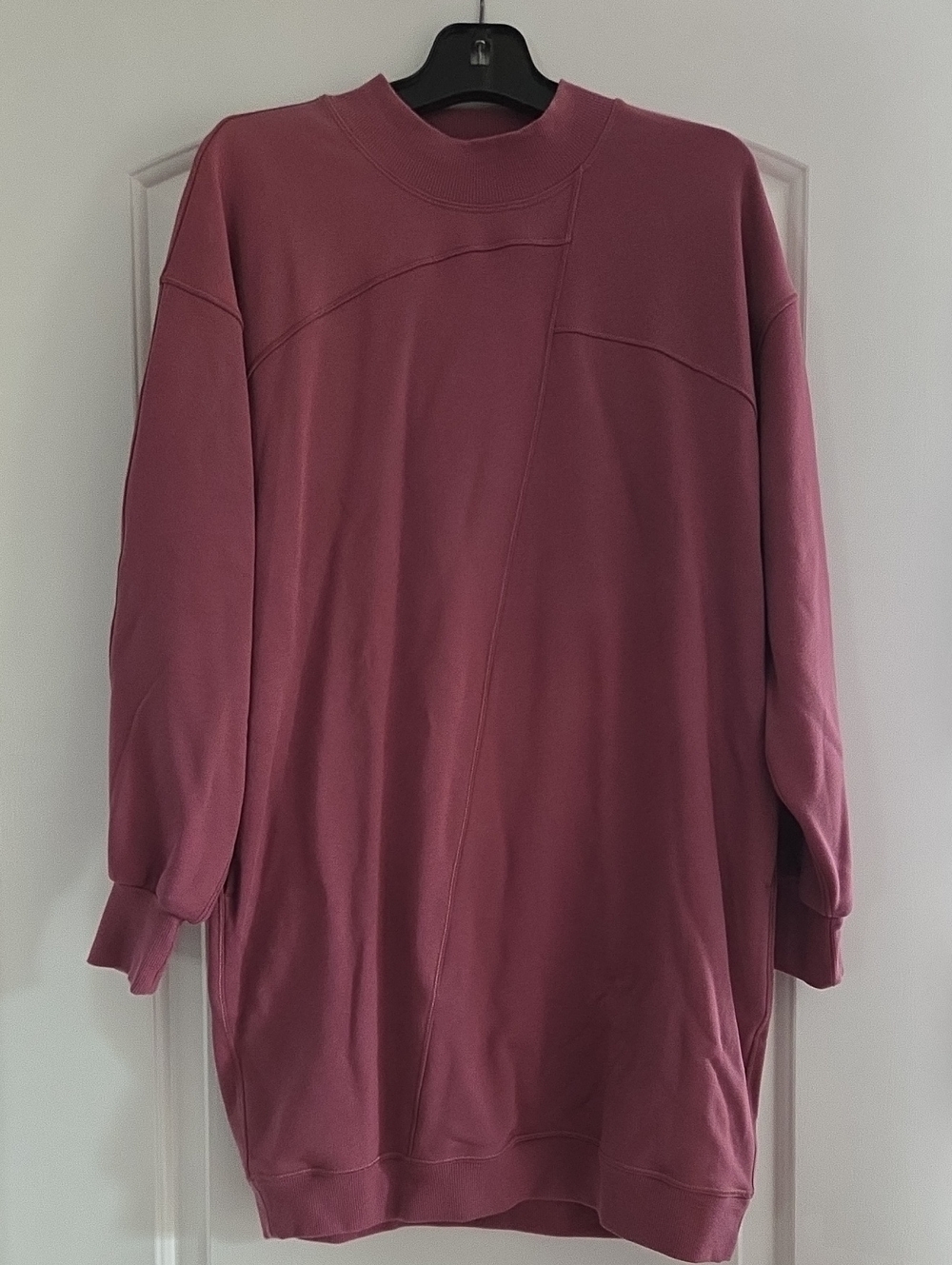 New Lululemon Broken Beats Dusty Rose Pink Oversized Sweatshirt Dress S